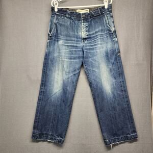 Rogan Jeans 34x26 Denim Distressed Button Fly 100% Cotton